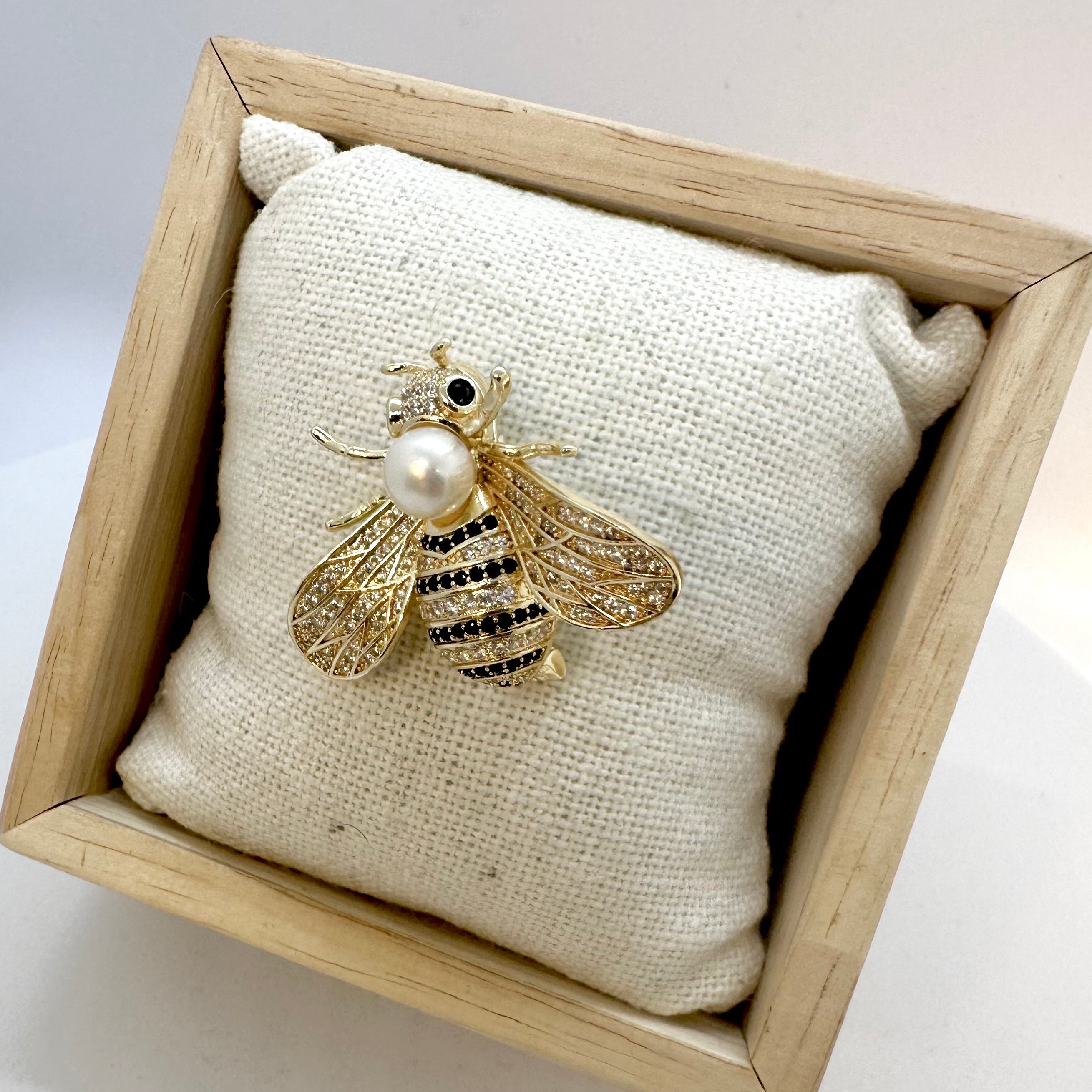 Broche Abeille en acier inoxydable