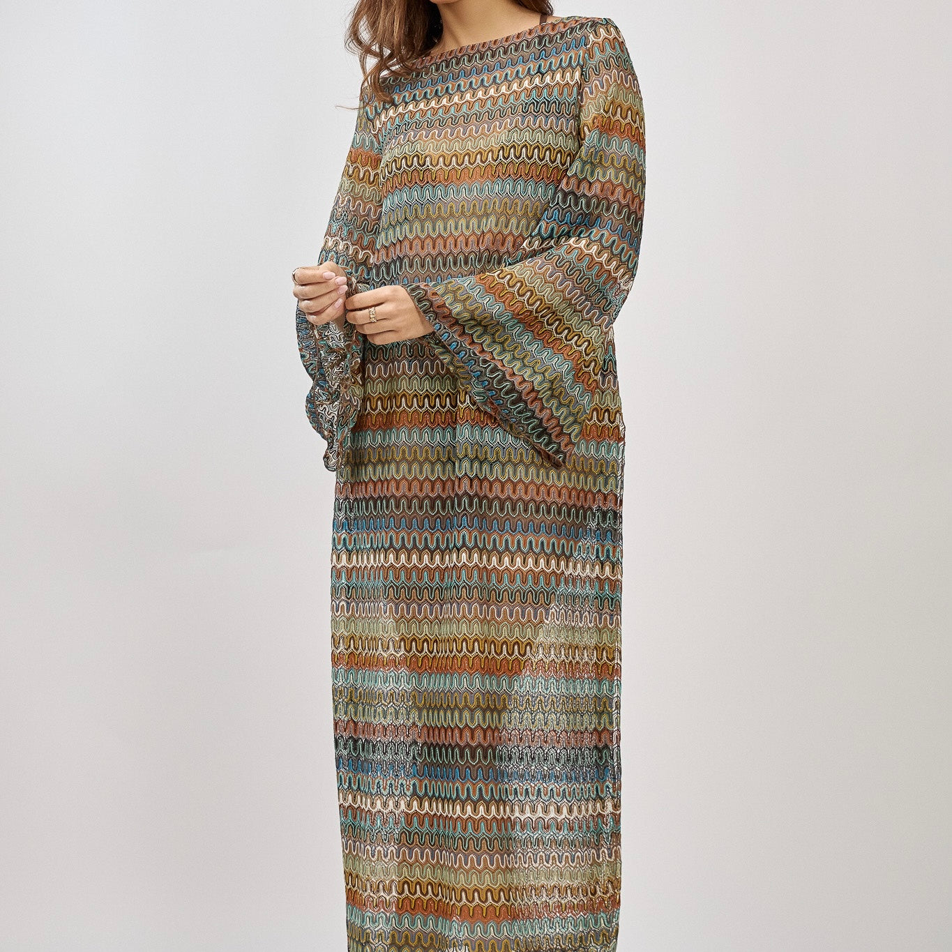 Sable Wool Robe Sable - Robe longue de plage – Sœur de Cœur