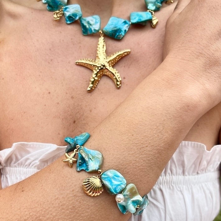 Collier et bracelet Poé