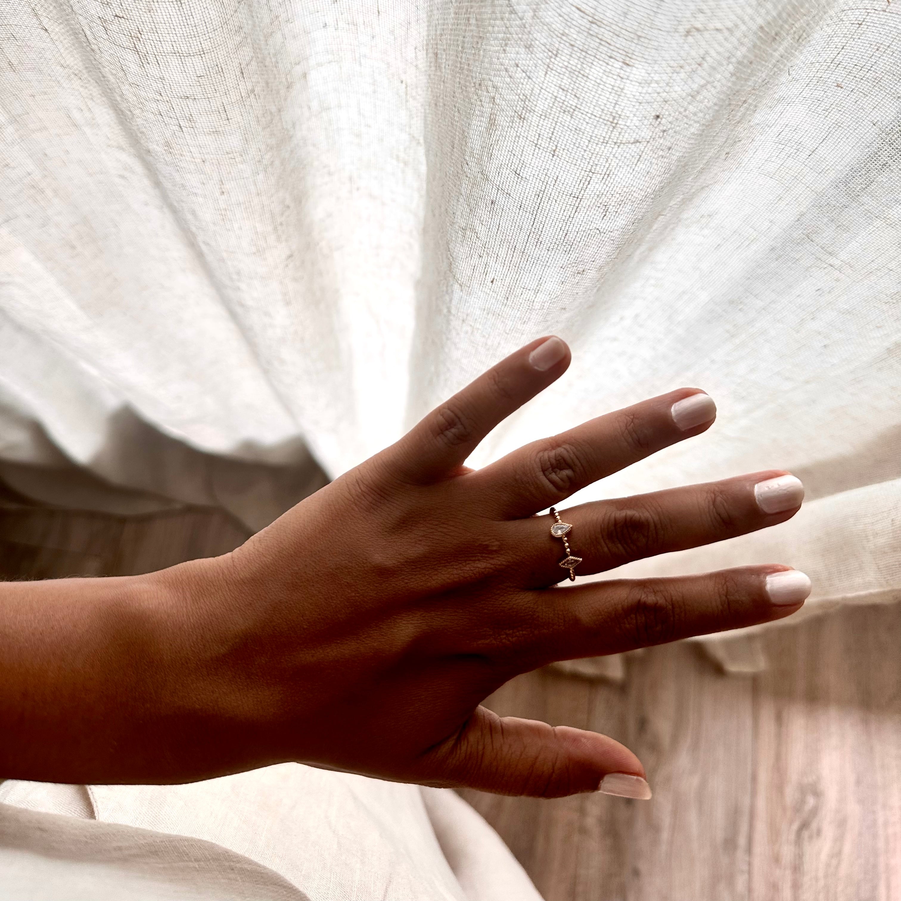 Bague Aria en plaqué or 3 microns