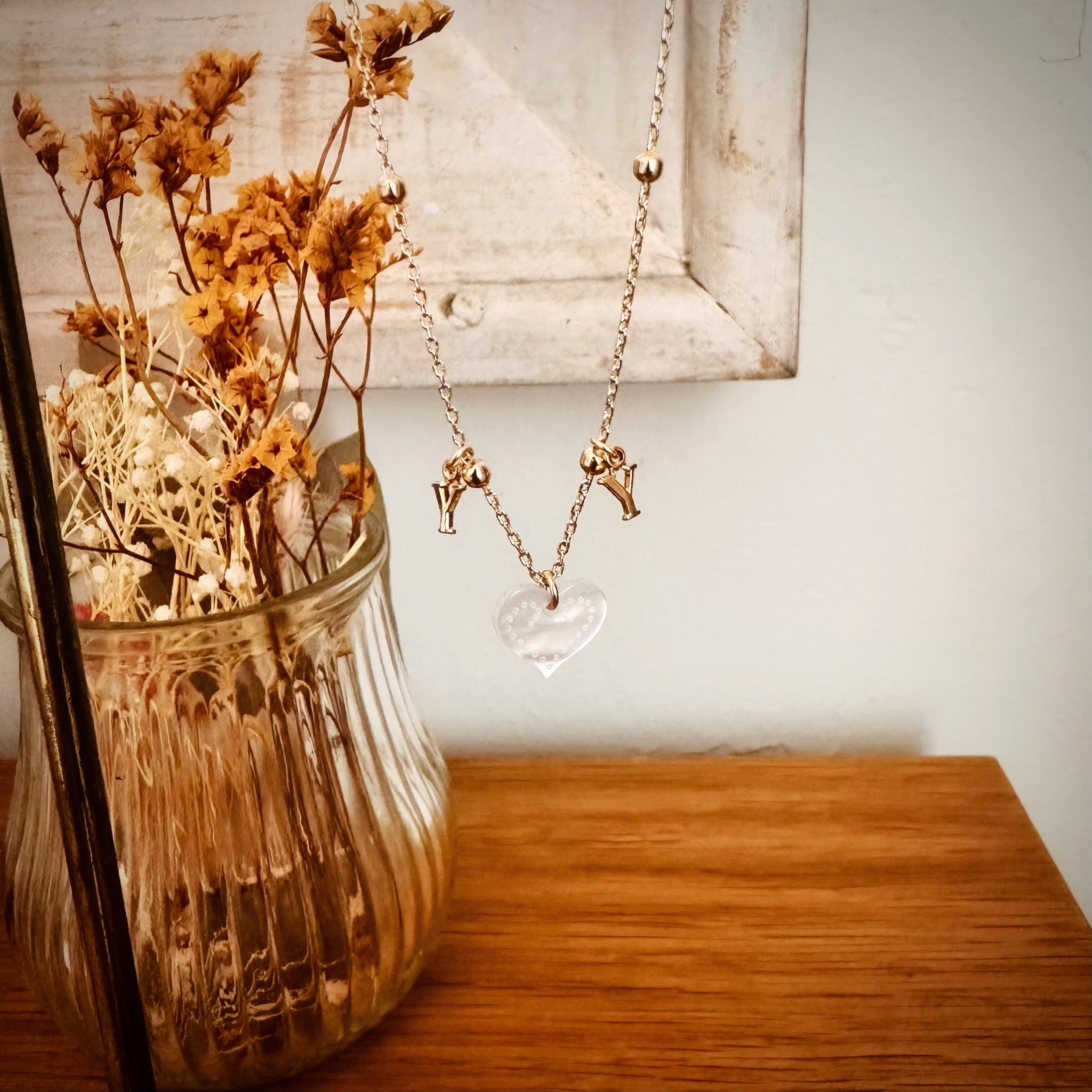 Bijoux Harmonie d’initiales à personnaliser doré à l’or fin - collier ou bracelet