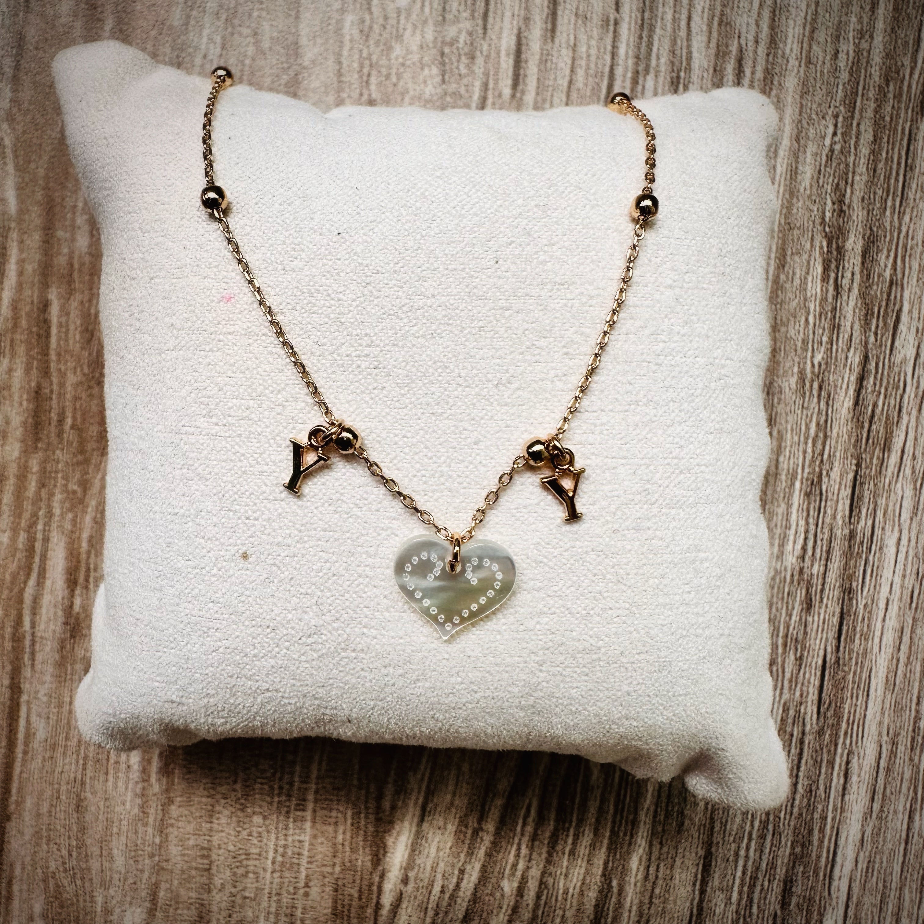 Bijoux Harmonie d’initiales à personnaliser doré à l’or fin - collier ou bracelet