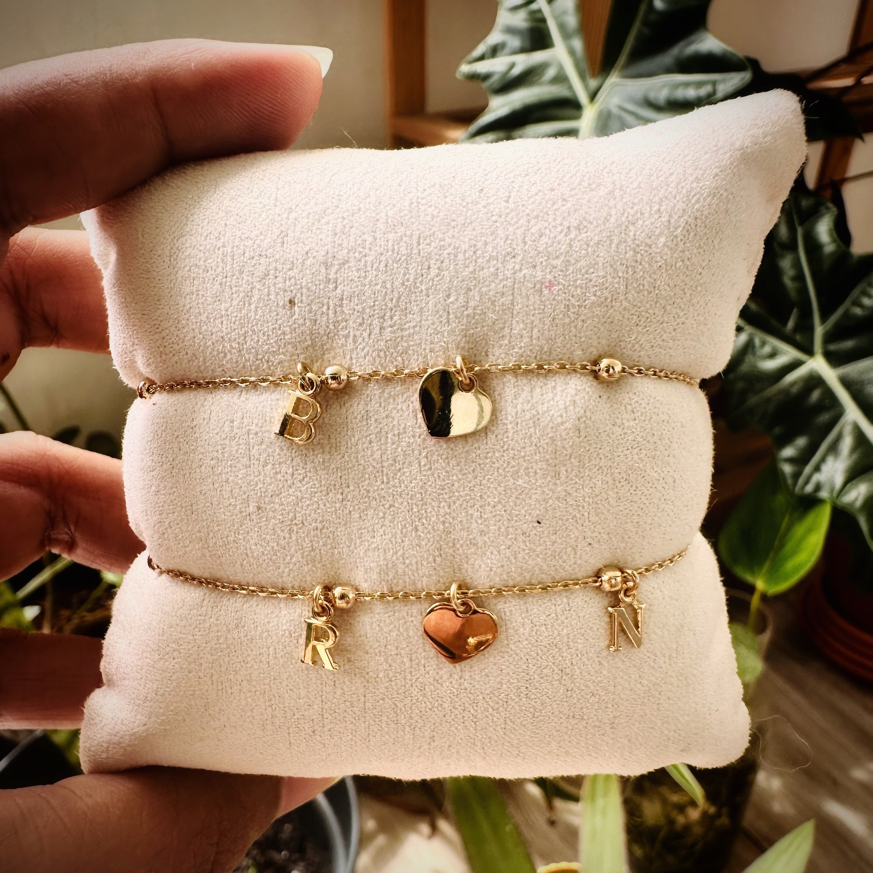 Bijoux Eternité d’Initiales à personnaliser en plaqué or 3 microns - collier ou bracelet