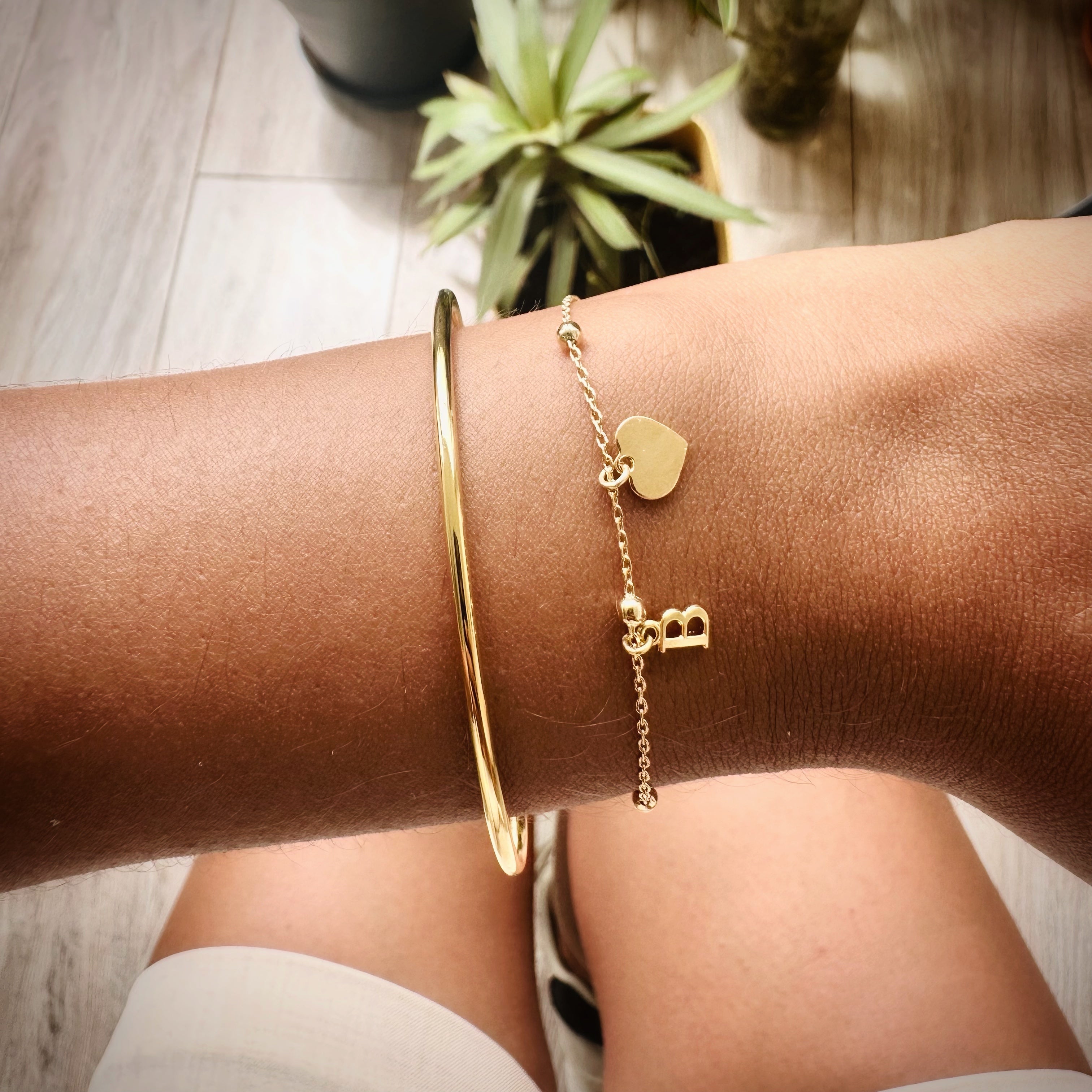 Bijoux Eternité d’Initiales à personnaliser en plaqué or 3 microns - collier ou bracelet