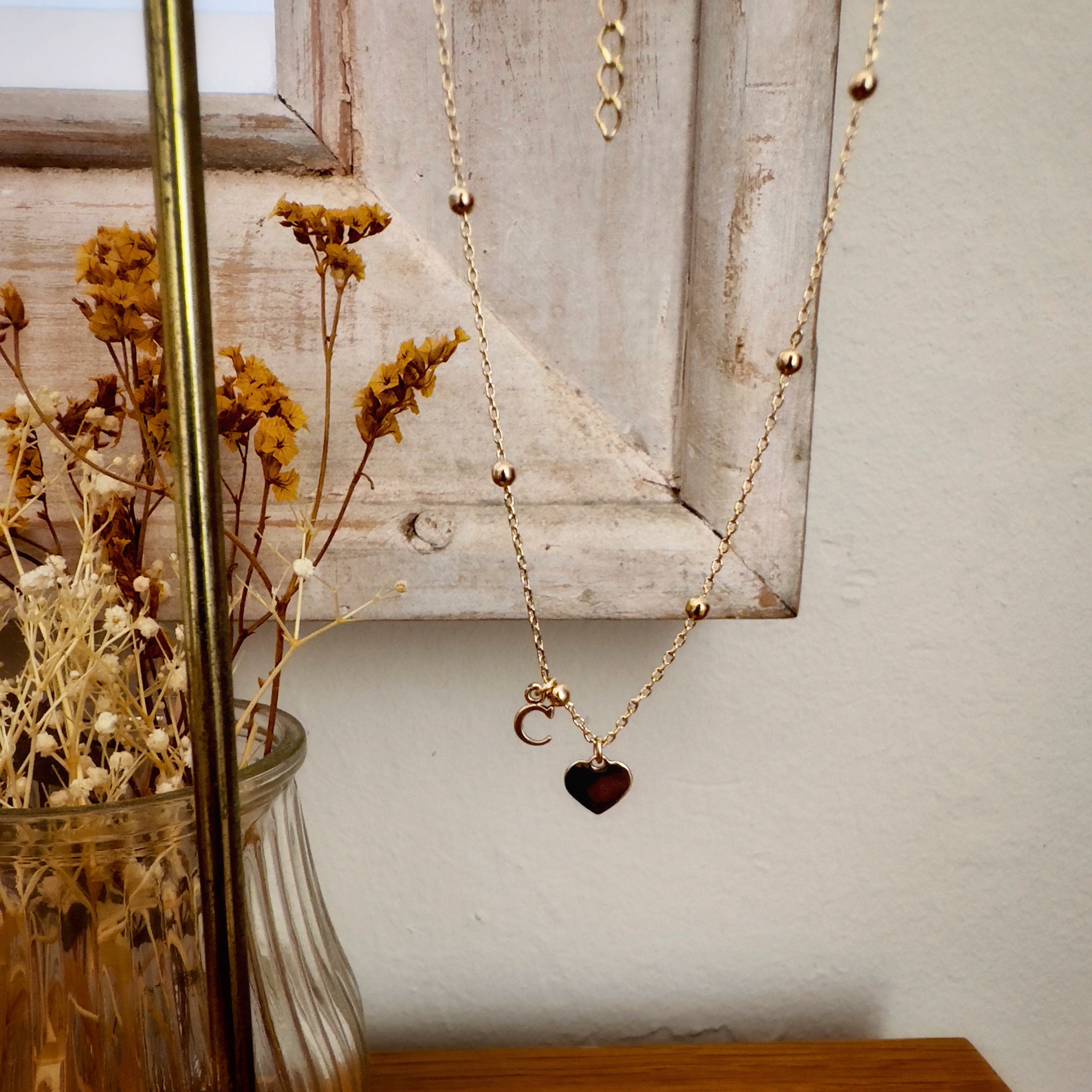 Bijoux Eternité d’Initiales à personnaliser en plaqué or 3 microns - collier ou bracelet