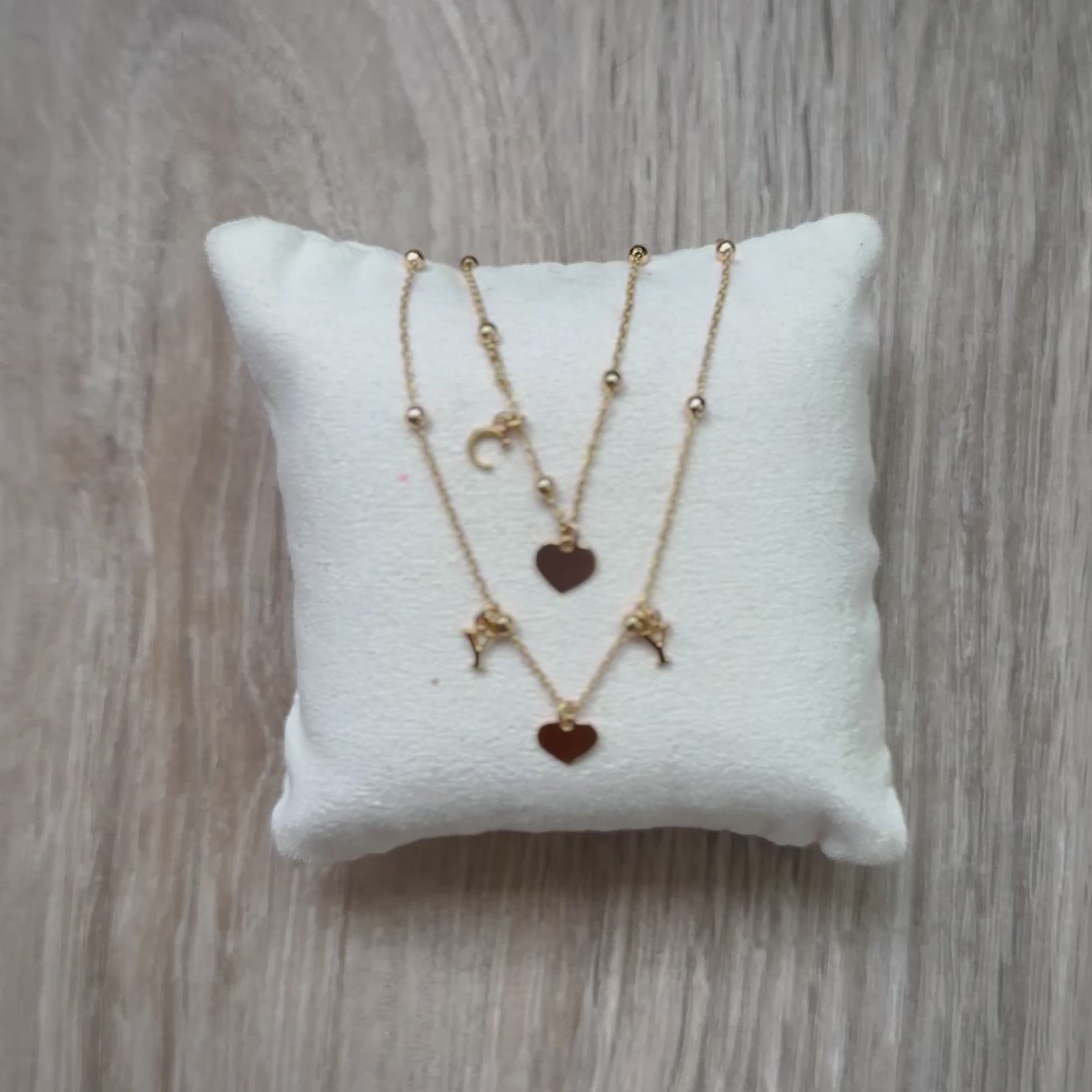 Bijoux Eternité d’Initiales à personnaliser en plaqué or 3 microns - collier ou bracelet